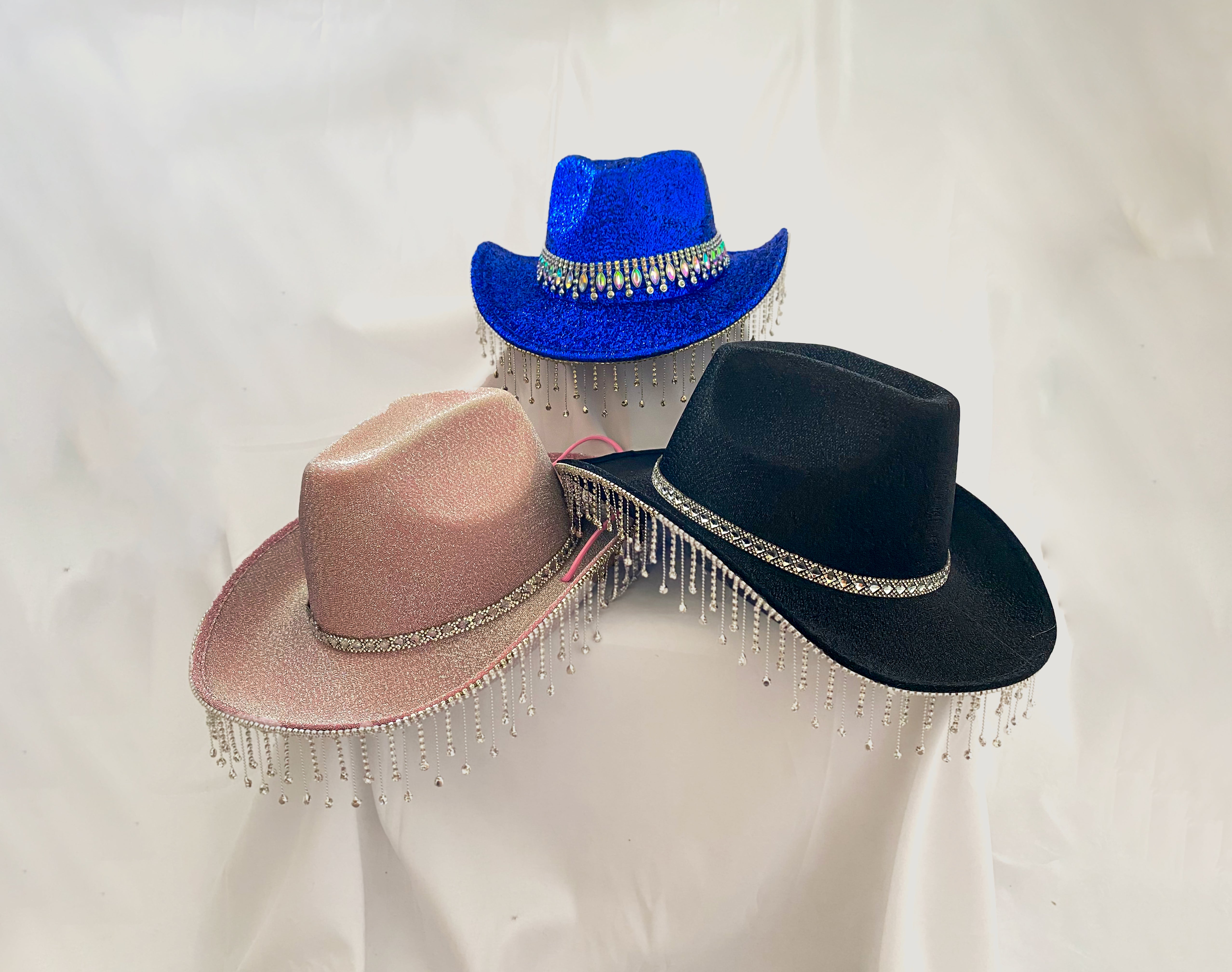 Sequined Tassel Cowgirl Hat